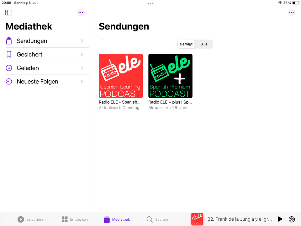 Podcast hören spanisch ios